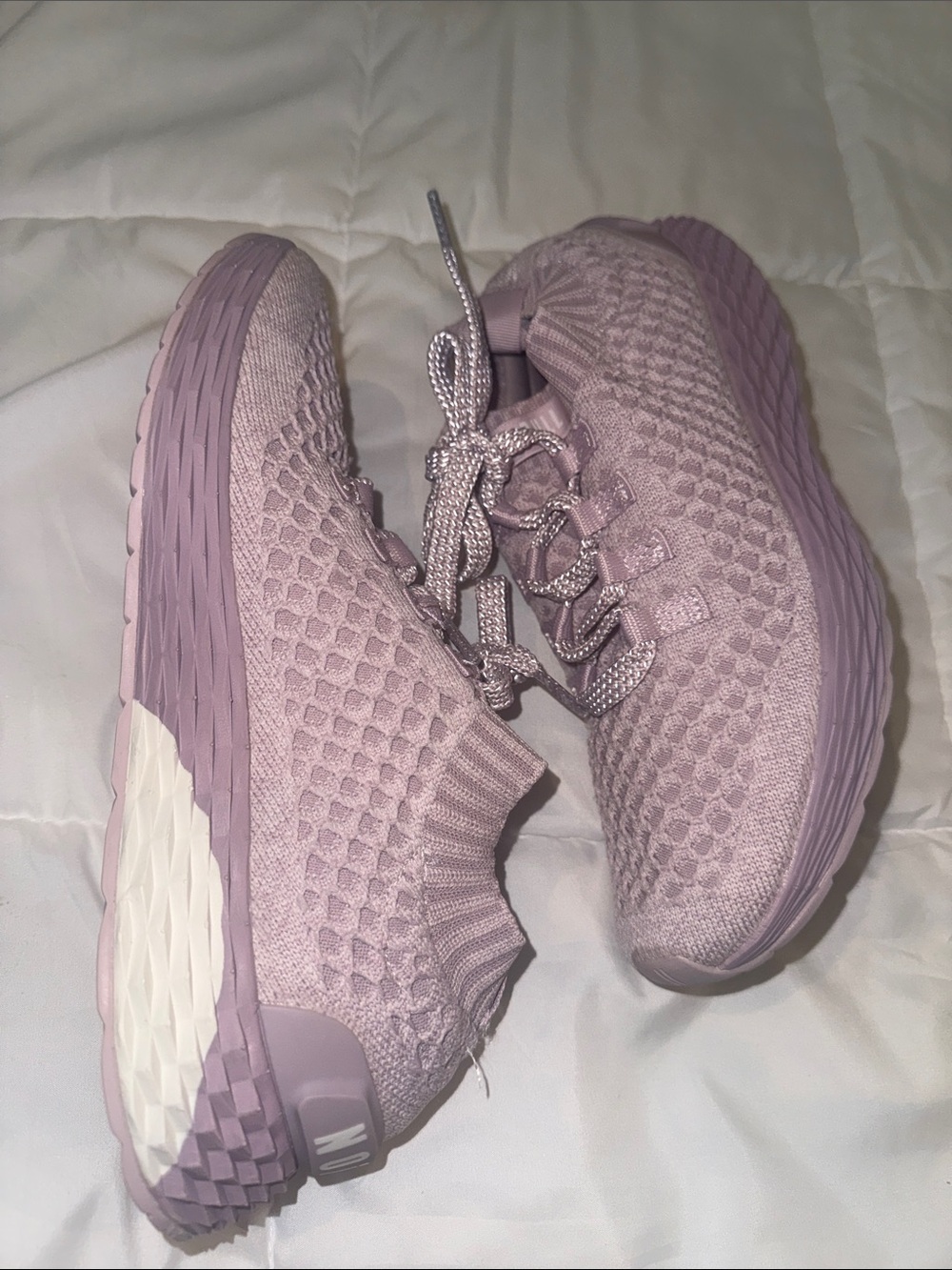 NOBULL Knit Runner Sneakers Lavender Purple Training Shoes Women’s 8.5 - Picture 7 of 8